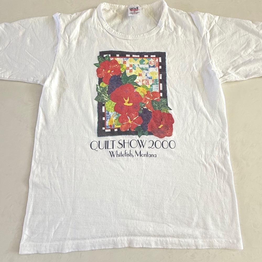 Vintage Whitefish Montana Quilting Show‎ 2000 Tshirt Cotton USA Size M